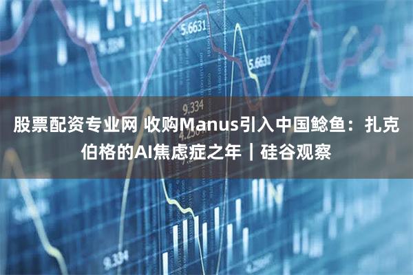 股票配资专业网 收购Manus引入中国鲶鱼：扎克伯格的AI焦虑症之年｜硅谷观察